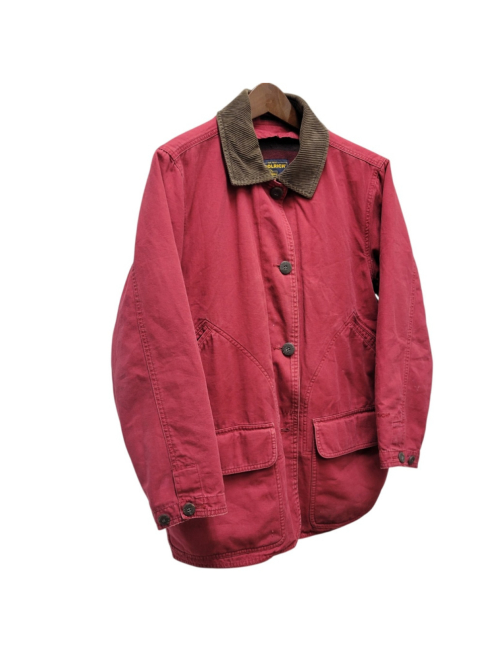Woolrich Ruby Women's 100% Cotton Long-Sleeves Brown Corduroy Trim Jacket Medium - Picture 4 of 8